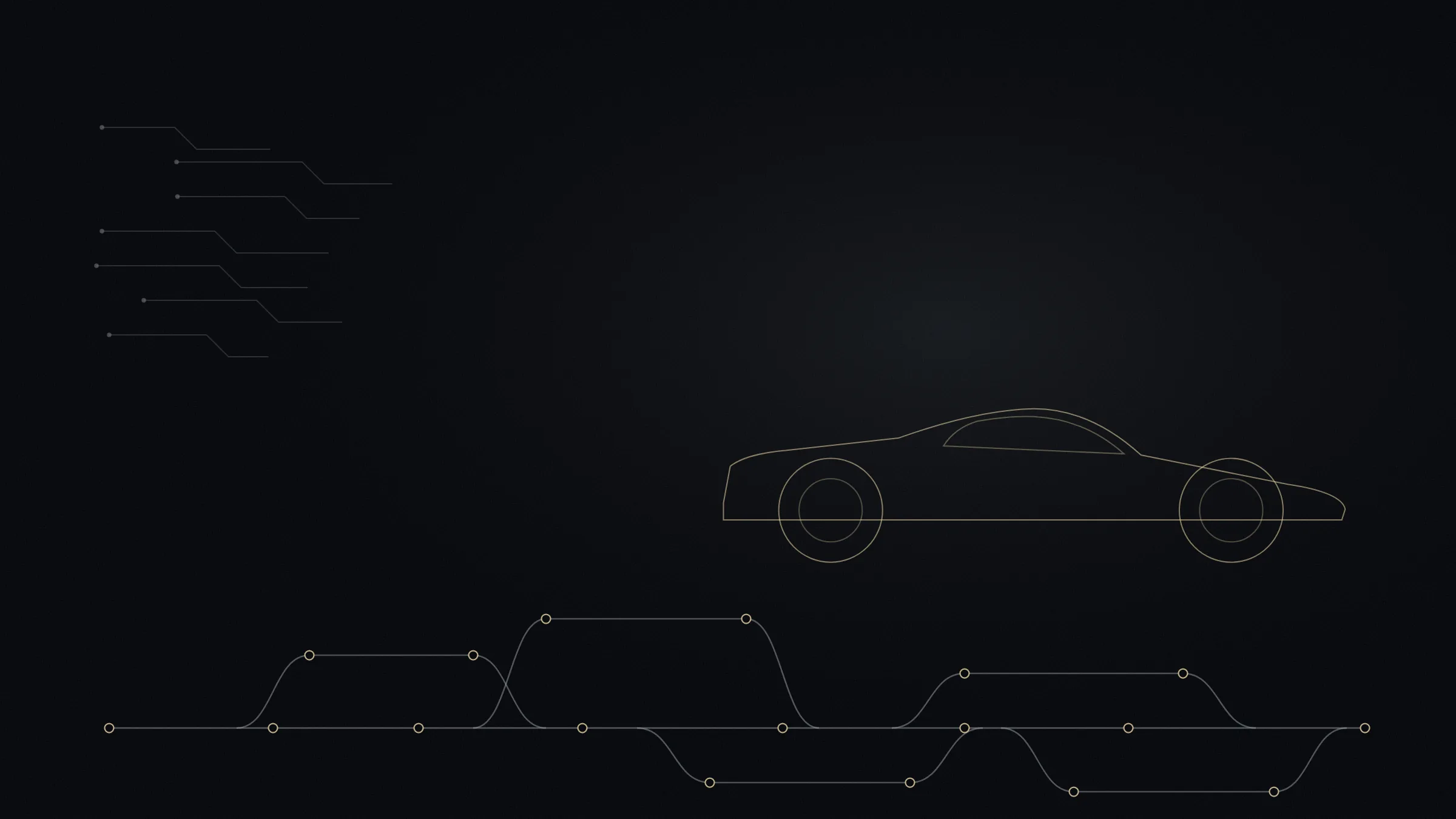 叠在版本分支图上的 Roadster 线稿